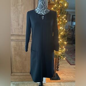 Luisa Cerano Black Shift Dress